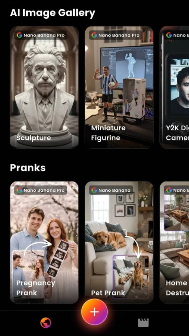 AI Video Generator text-to-video interface - type a prompt and create cinematic AI videos